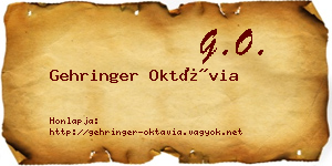 Gehringer Oktávia névjegykártya